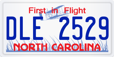 NC license plate DLE2529