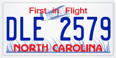 NC license plate DLE2579