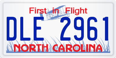 NC license plate DLE2961