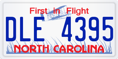 NC license plate DLE4395
