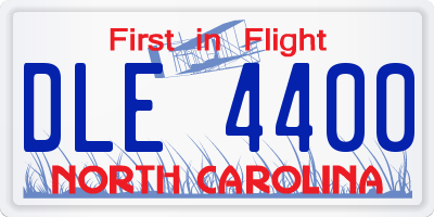 NC license plate DLE4400