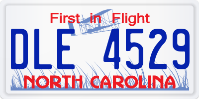 NC license plate DLE4529