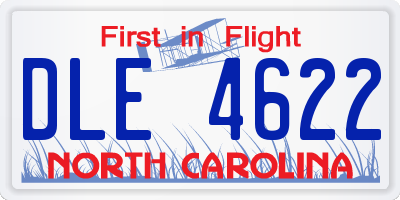 NC license plate DLE4622