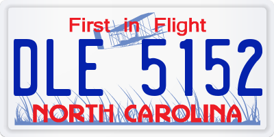 NC license plate DLE5152
