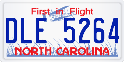 NC license plate DLE5264