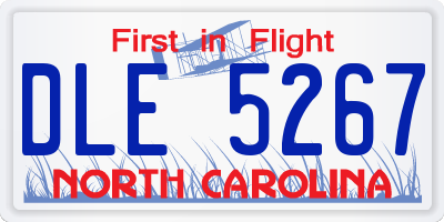NC license plate DLE5267