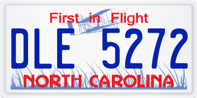 NC license plate DLE5272