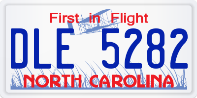 NC license plate DLE5282