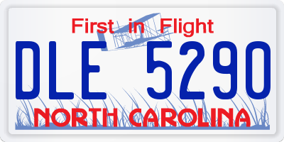NC license plate DLE5290