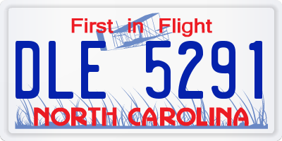 NC license plate DLE5291