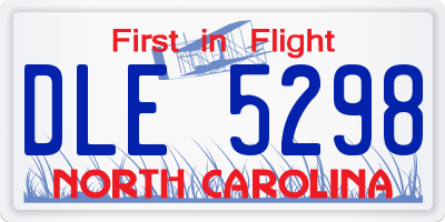 NC license plate DLE5298