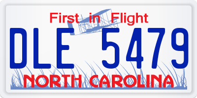 NC license plate DLE5479