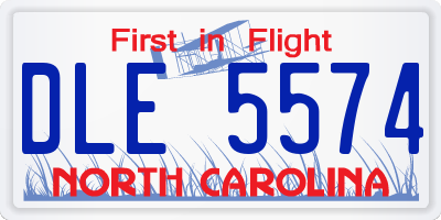 NC license plate DLE5574