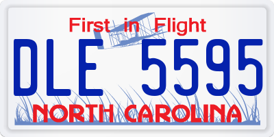 NC license plate DLE5595