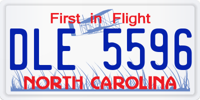 NC license plate DLE5596