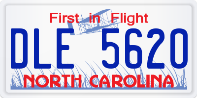 NC license plate DLE5620