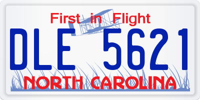 NC license plate DLE5621