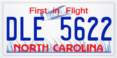 NC license plate DLE5622