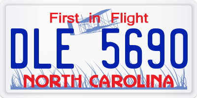 NC license plate DLE5690