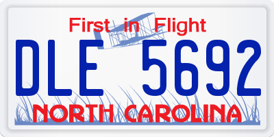 NC license plate DLE5692
