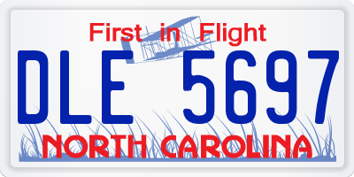 NC license plate DLE5697