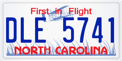 NC license plate DLE5741