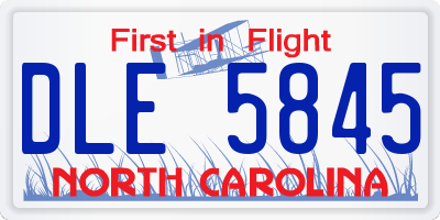 NC license plate DLE5845