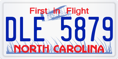 NC license plate DLE5879