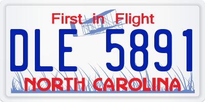 NC license plate DLE5891