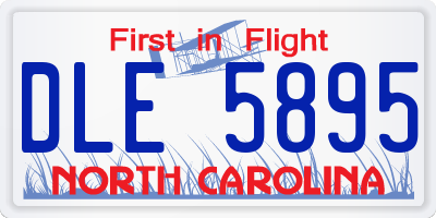 NC license plate DLE5895