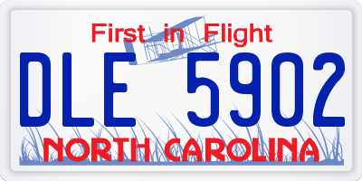 NC license plate DLE5902