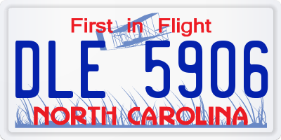 NC license plate DLE5906