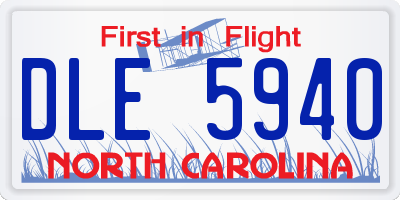 NC license plate DLE5940