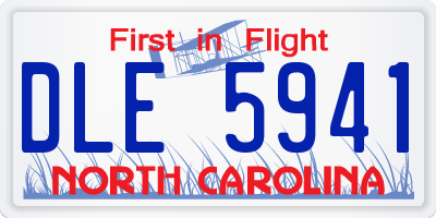 NC license plate DLE5941