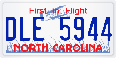NC license plate DLE5944