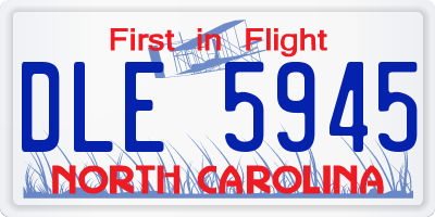 NC license plate DLE5945