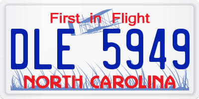 NC license plate DLE5949
