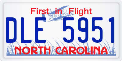 NC license plate DLE5951