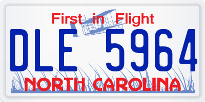 NC license plate DLE5964