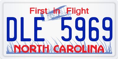 NC license plate DLE5969