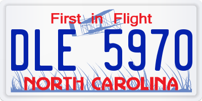 NC license plate DLE5970