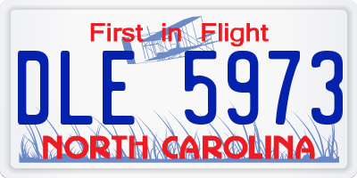 NC license plate DLE5973
