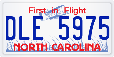 NC license plate DLE5975