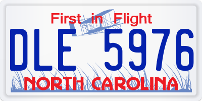 NC license plate DLE5976