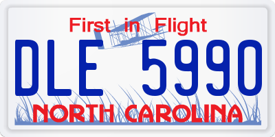 NC license plate DLE5990