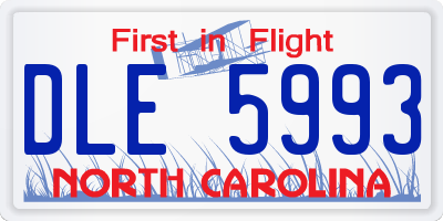 NC license plate DLE5993