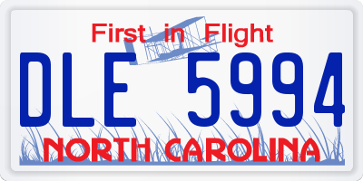 NC license plate DLE5994