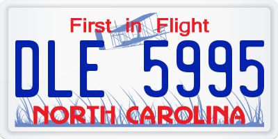 NC license plate DLE5995