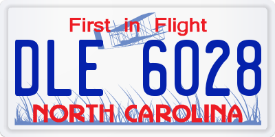 NC license plate DLE6028