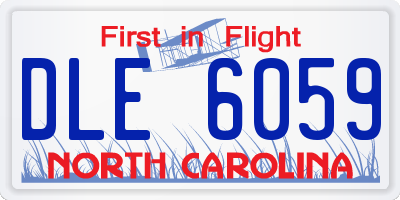 NC license plate DLE6059